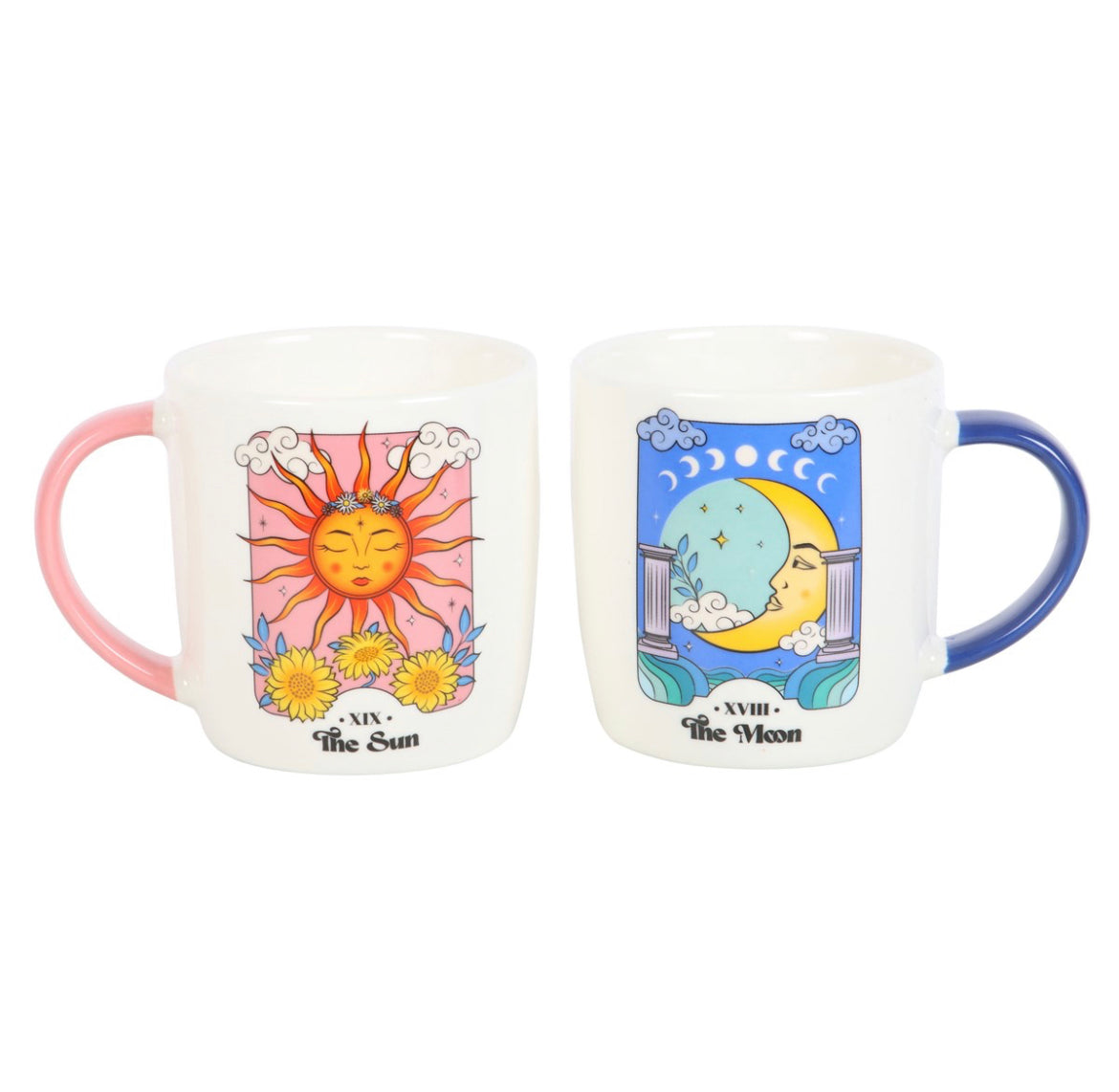 Sun and Moon Celestial Mug Set