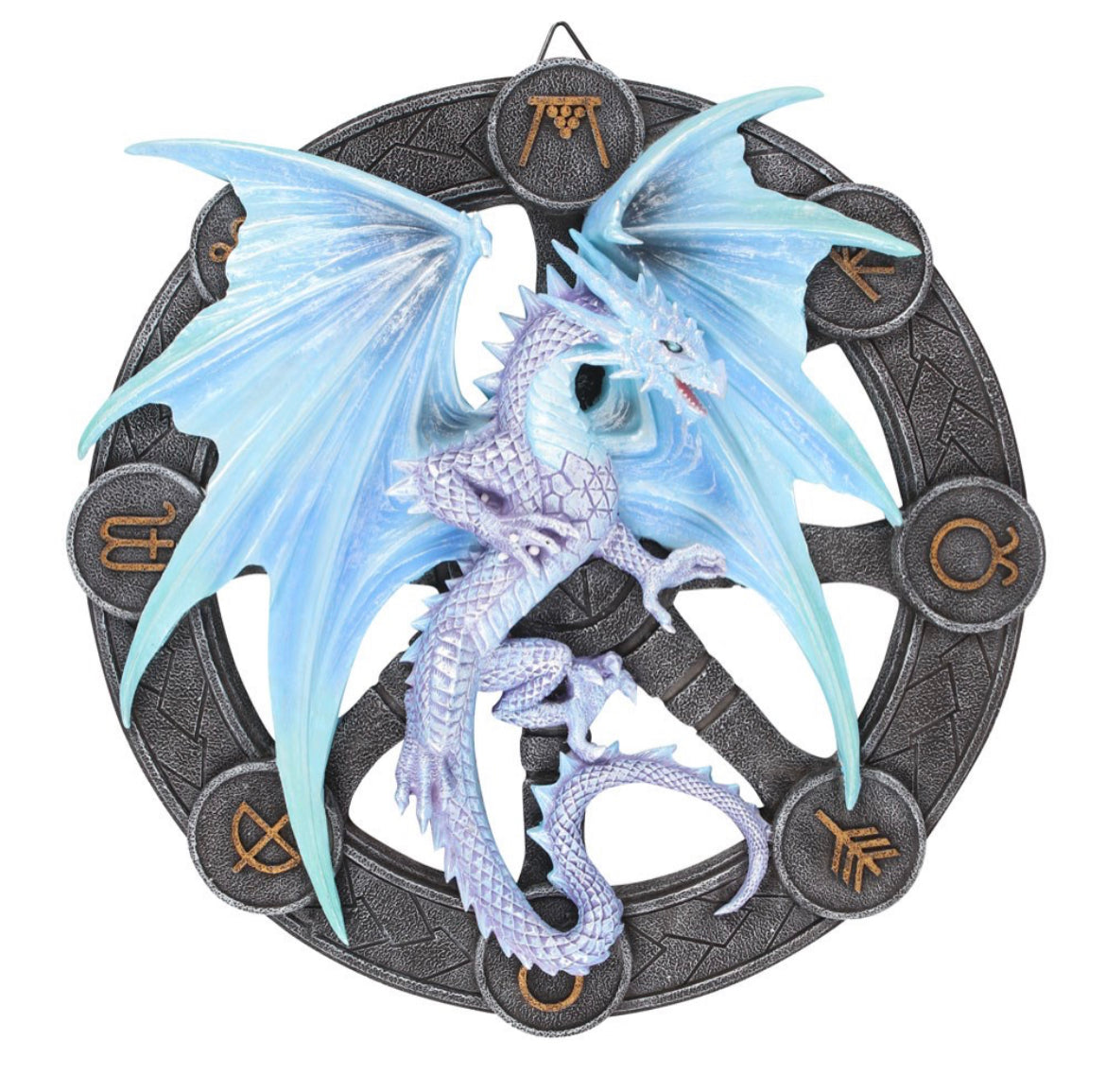 Yule Dragon Resin Wall Plaque By Anne Stokes
