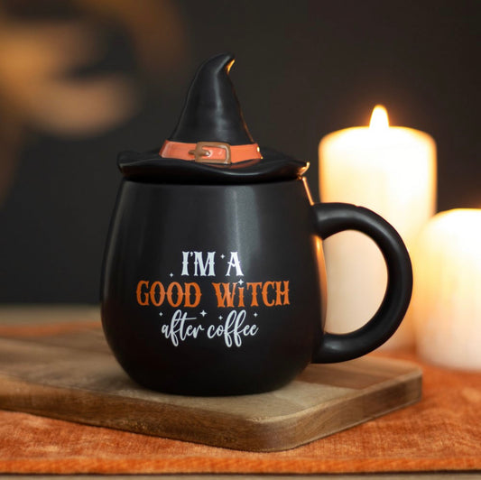 I’m A Good Witch After Coffee Topped Mug