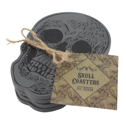 Set Of 4 MDF Skull Coasters