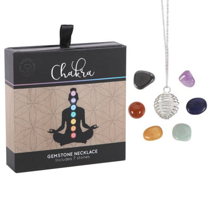 Chakra Gemstone Crystal Necklace Gift Set
