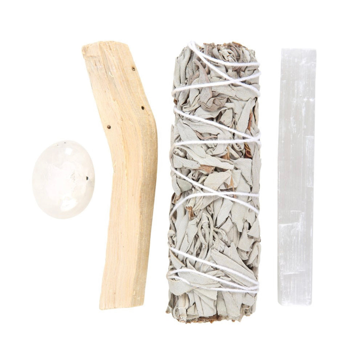 Smudge Kit With Clear Quartz Crystal