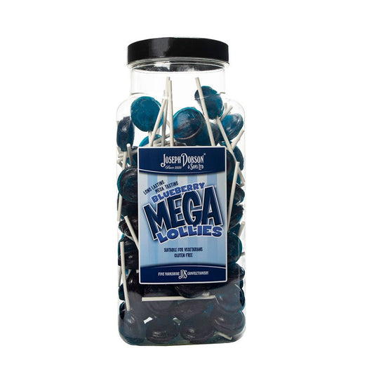 Blueberry Mega Lollies Full Jar Of 90